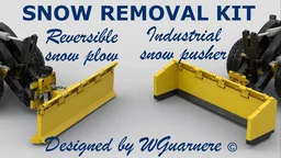 Reversible Snowplow and Snowpusher for Wheels loader