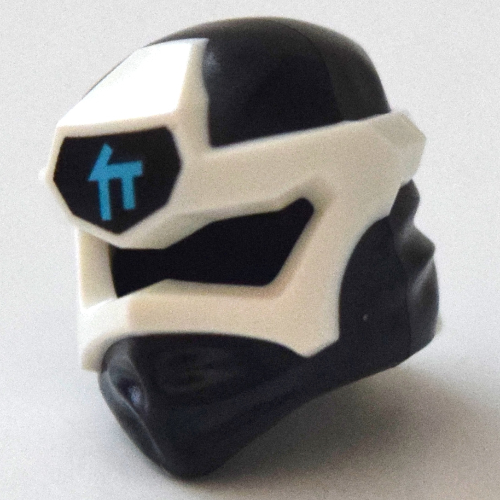 Lego Wrap with Angular Mask White, and Medium Azure Asian Symbol on Black print