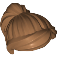 Lego Hair Ponytail and Swept Sideways Fringe / Medium Nougat
