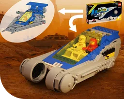 Blade Runner Spinner, Classic Space Style | 10497 B1 alternate left-over pieces build