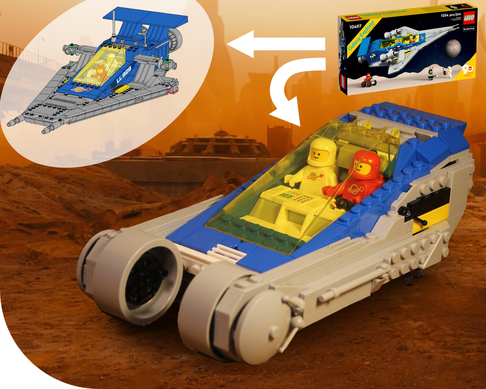 Lego Blade Runner Spinner, Classic Space Style | 10497 B1 alternate left-over pieces build