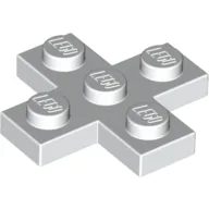 Plate 3 x 3 Cross / White