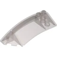 Brick Wedged, Curved 8 x 3 x 2 Open Left / Trans-Brown