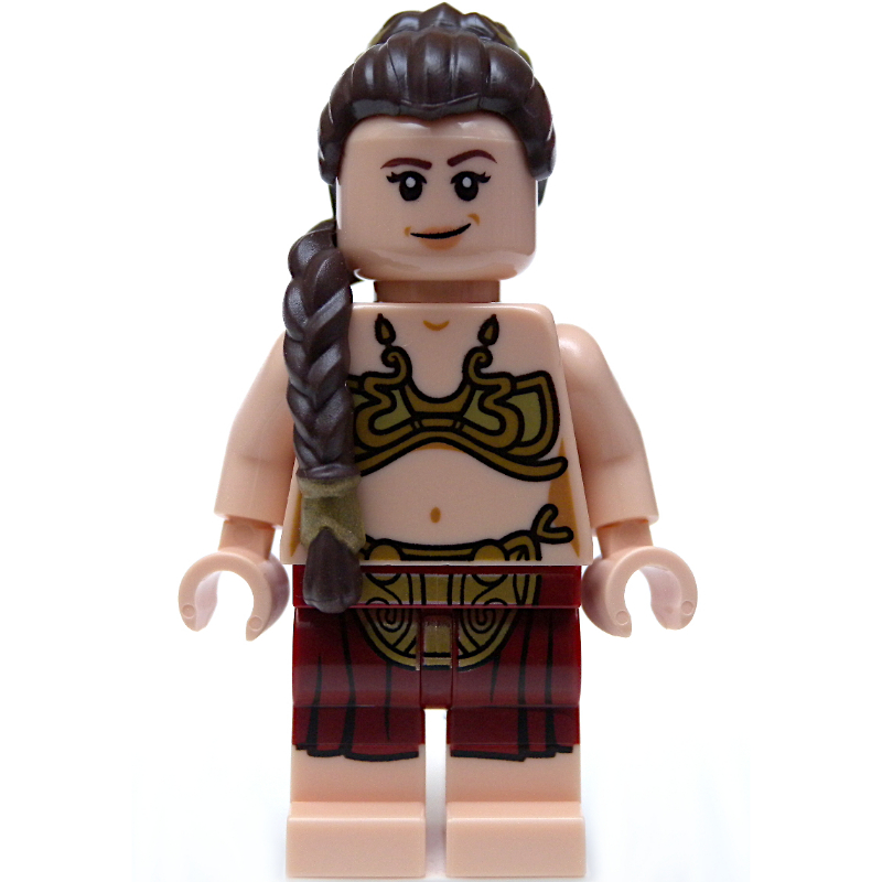 Lego Princess Leia, Slave Outfit, Long Dark Brown Hair