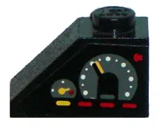 Slope 45 2 x 1 with Gauges Pattern Model Left Side (Sticker) - Set 8286