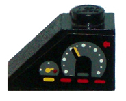 Lego Slope 45 2 x 1 with Gauges Pattern Model Left Side (Sticker) - Set 8286