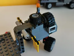 Grey trailer for heavy cargo