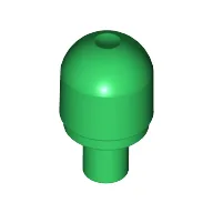 Light Cover 1 x 1 Round with Internal Bar / Bionicle Barraki Eye / Green