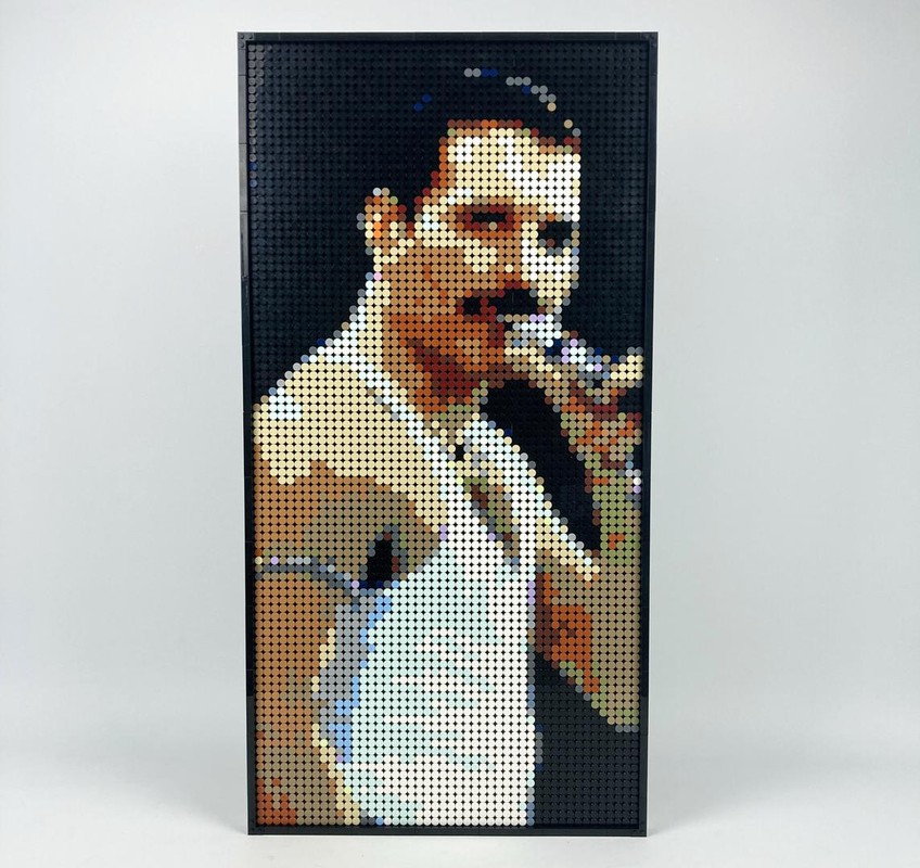 Lego Freddie Mercury - The Legend, Mosaic (40 x 78 cm / 15.7 x 30.7 in)