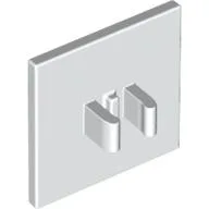 Road Sign Clip-on 2 x 2 Square / White