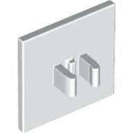 Lego Road Sign Clip-on 2 x 2 Square / White