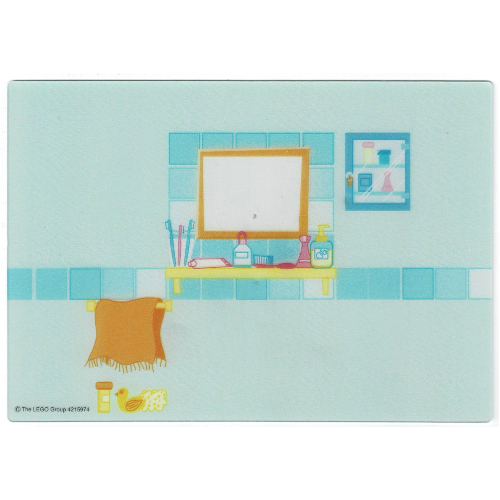 Lego Backdrop, Belville Doll House Bathroom [5940] / [No Color/Any Color]