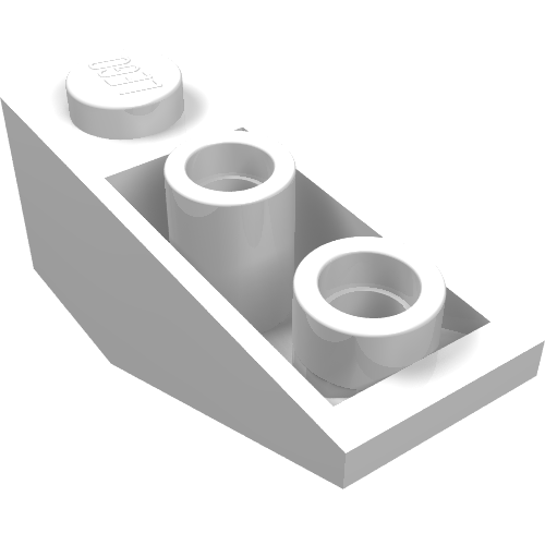 Lego Brick Sloped Inverted 34° 3 x 1 with Internal Stopper / White