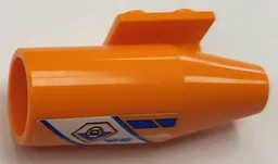 Engine, Smooth Large, 2 x 2 Thin Top Plate with Blue '4210', Diagonal Stripes and Coastguard Logo Pattern Model Left Side (Sticker) - Set 4210