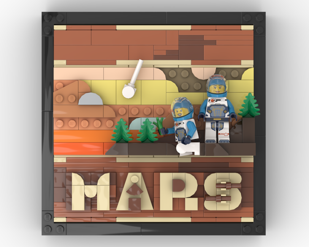 Lego Terraforming Mars Cover Art with Frame