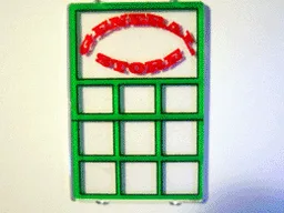Glass for Window 1 x 4 x 5 with General Store Pattern (Sticker) - Set 6765 / Trans-Clear