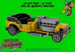 V8 HotRod 8 Stud - Yellow Convertible 'Stinger' (FREE)