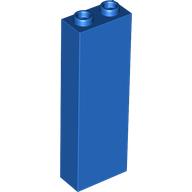 Lego Brick 1 x 2 x 5 with Blocked Open Studs and Bottom Stud Holder with Asymmetric Ridges / Blue