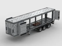 Trailer with sliding curtains