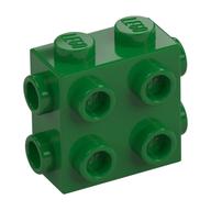 Lego Brick Special 1 x 2 x 1 2/3 with 8 Studs on 3 Sides / Green