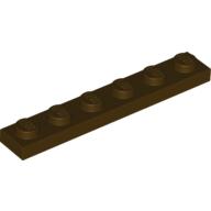 Lego Plate 1 x 6 / Dark Brown