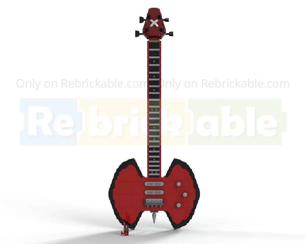 Lego Marceline Life Size Bass Guitar - Adventure Time Display Piece