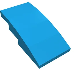 Brick Curved 4 x 2 No Studs / Dark Azure