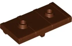 Treasure Chest Lid, Flat with 2 Studs / Reddish Brown