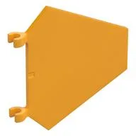 Flag 5 x 6 Hexagonal with U Clips / Bright Light Orange