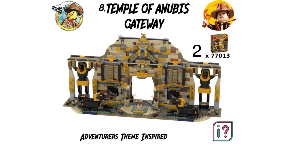 Lego Adventurers Chapter 8.Temple of Anubis Gateway, Alternative Build For 2x 77013