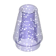 Cone 1 x 1 [Top Groove] / Glitter Trans-Purple