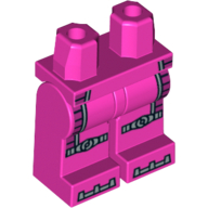 Lego Hips and Dark Pink Legs with Spacesuit with Silver Details Print