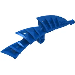 Large Figure Weapon Claw, Corroder / Blue