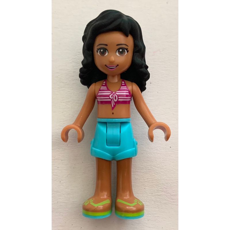Lego Kate - Magenta/White Bikini, Medium Azure Skirt