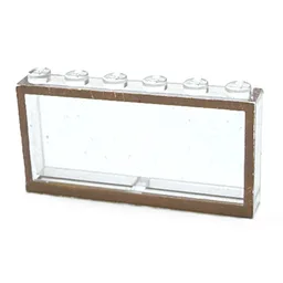 Modulex Window 1 x 6 x 3 with Brown Border Print
