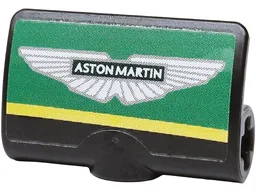 Technic, Panel Curved 2 x 3 x 1 with Aston Martin Logo, Green Panel and Yellow Stripe Pattern Model Right Side (Sticker) - Set 42240