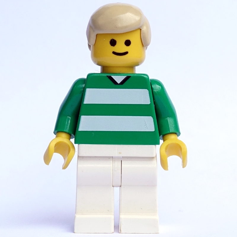 Lego Soccer Player Green Torso, White Legs #18