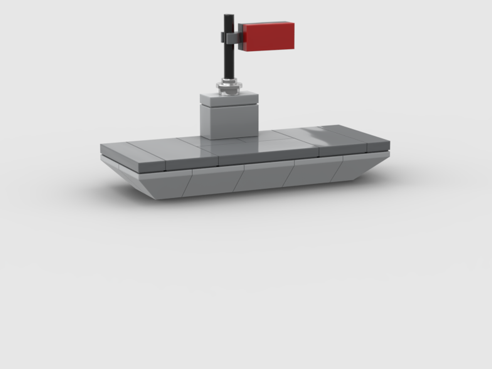 Lego Bigger air craft carrier with red flag