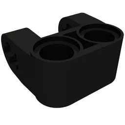 Technic Axle and Pin Connector Perpendicular Double Split [Reinforced] / Black