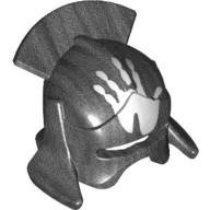 Helmet Castle with Lateral Comb and Handprint Print / Pearl Titanium