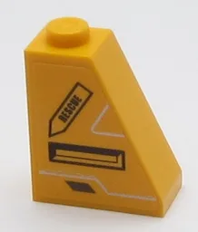 Slope 65 2 x 1 x 2 with 'RESCUE' on Arrow and Black Vent Pattern (Sticker) - Set 60161