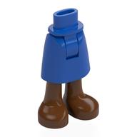 Lego Minidoll Hips and Mid-Length Skirt with Ankles with Reddish Brown Feet print / Reddish Brown