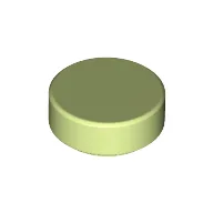 Tile Round 1 x 1 / Yellowish Green
