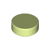 Lego Tile Round 1 x 1 / Yellowish Green