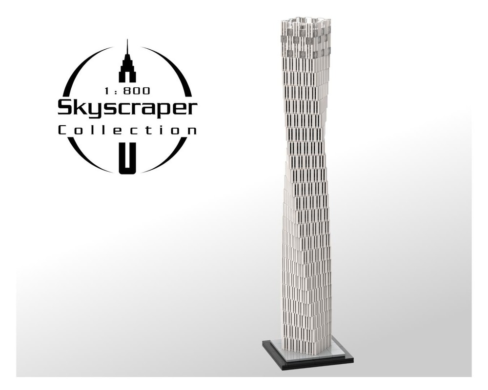 Lego Cayan Tower (Infinity Tower) Dubai 1:800 Scale