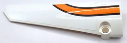 Technic, Panel Fairing # 5 Long Smooth, Side A with Dark Bluish Gray and Orange Stripes Pattern (Sticker) - Set 42052