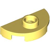 Lego Plate Special Round 1 x 2 Half Circle with Stud (Jumper) / Bright Light Yellow