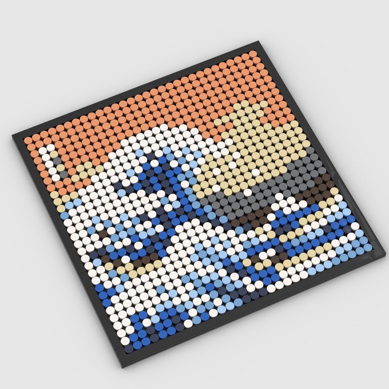 Lego MOSAIC-001-The Great Wave of Kanagawa