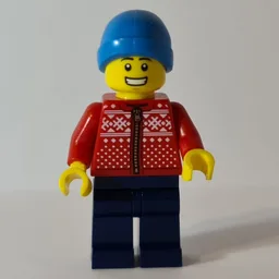 Red Torso, Dark Blue Legs, Dark Azure Cap