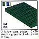 Five Large Base Plates - Green